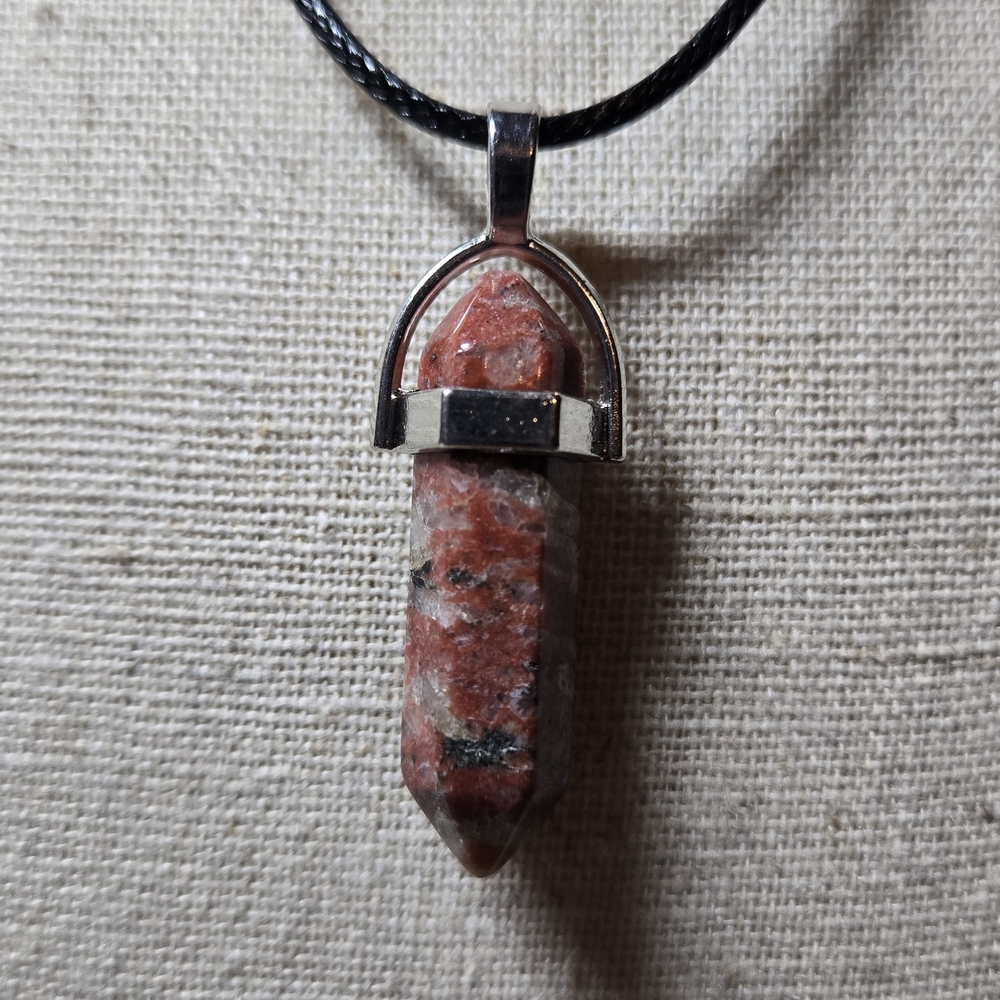 Blood Stone Pendant 18" Necklace Lobster Claw Clasp TB74